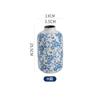 Novo vaso de cerâmica de porcelana azul e branca para sala de estar, ornamentos vintage de rachaduras de gelo, vaso de flores antigo Advanced Sense, ornamentos de flores