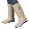 Botas de lluvia antideslizantes de moda para uso en exteriores, zapatos de goma para estudiantes, nuevas botas largas impermeables de moda para mujer, cómodas para damas