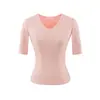 Camiseta Básica Estilo Chica Atractiva con Cintura Ajustada, Hombro Normal, Manga Corta para Mujer, Nuevo Top Versátil de Verano Ajustado con Cuello en V