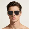 Óculos de Sol Aviador com Armação Vintage UV400 Óculos de Sol Quadrados de Metal para Homens Mulheres