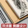 Cuaderno de bocetos Mali A4 Tapa dura gruesa Espiral Cuaderno de bocetos Dibujo 16K Dibujo 8K Infantil de preescolar Libro en blanco para dibujar