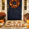 Tapete de chão de veludo cristal para Halloween transfronteiriço, resistente à sujeira, resistente ao desgaste, fácil de manter, tapete decorativo de feriado, absorvente de água, tapete de pé antiderrapante