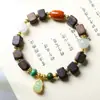 Diseño Original Dala Cubo Seco Pulsera China Agata Roja Calabaza Colgante Pulsera Venta al por Mayor Mujeres