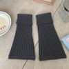 Calcetines Largos de Punto Estilo Pasarela 2025 con Puños, Calcetines Holgados Versátiles de Color Sólido, Calentadores de Piernas Cálidos de Lana para Otoño e Invierno, Modernos