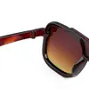 Óculos de Sol High-End Forma Côncava Simples Oval Marrom Moda Tendência Estilo de Rua Óculos de Sol 119 11971