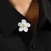 Botões de Punho de Camisa Europeus e Americanos Populares Transfronteiriços de Liga de Zinco ABS Pérola Artificial Coberturas de Botão Botões de Gola Floridos Conjuntos de Botões com Strass