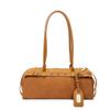 Bolso de Bowling Vintage de Ante para Mujer Hebilla de Cinturón de Moda de Nicho Bolso Largo de Hombro Debajo del Brazo Bolso Estilo Baguette de Moda