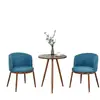 Juego de Mesa y Sillas de Comedor Imitación Madera Maciza Nórdica, Mesa Redonda Creativa de Ocio Minimalista Moderna para Apartamento Pequeño, Sillas para Cafetería