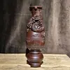 Adornos de Jarrón Tallado de Dragón y Fénix de Ébano Nueva Chinoiserie Hogar Sala de Estar Madera Maciza Regalo de Inauguración de Casa Decoración para el Hogar Artesanía