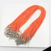 Collar de Cuerda Encerada Coreana de 1.5mm y 45cm Cadena de Extensión con Cierre de Langosta Cuerda Accesorios Hechos a Mano para DIY Venta Caliente Transfronteriza