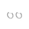 Aretes de Clip para Oreja de Aleación de Titanio F136 para Hombres, Simples de Color Acero para Lóbulo de la Oreja Hueso de la Oreja Perforación en Forma de D Aguja Recta G23 Aretes de Estilo Nuevo para Mujeres