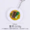 Chaveiro de Prato de Comida Simulada Pvc Miniatura Prato de Comida Simulado Cozinhar Brinquedo de Faz de Conta Restaurante Pequeno Presente