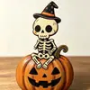 Bestseller transfronteiriço Halloween abóbora de madeira fantasma gato preto enfeites para quarto e mesa decorações de feriado artesanato em madeira