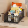Herramienta mágica de almacenamiento para el baño: estante debajo del lavabo para el baño, cesta de almacenamiento para detergente de lavandería y gel de ducha dentro del gabinete del baño