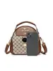 Bolsa de Celular Feminina de Grande Capacidade Multicamadas 2025 Nova Versátil Moda Bolsa Transversal Pequena Redonda Couro Macio Bolsa de Ombro Tendência