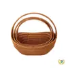 Cesta de Frutas de Mimbre Sintético, Cesta de Verduras, Cesta Reforzada para Recolección en Jardín, Cesta de Flores, Cesta Tejida de Plástico, Cesta para Exhibición, Cesta de Compras Portátil