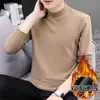 Fábrica de origen otoño e invierno para hombre, polar térmico, color liso, corte ajustado, retiene el calor, camiseta de manga larga