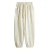 Pantalones Deportivos Casuales de Seda Compuesta AG300g para Mujer Primavera/Otoño Pierna Recta Color Sólido Estilo Simple Cortavientos Todo Fósforo