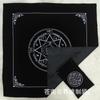 En Stock Estilo Europeo Tarot carta estrella de cinco puntas mantel de franela negra traje mantel de ceremonia vintage bolsa para cartas tapete de mesa venta al por menor