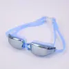 Gafas de Natación para Adultos, Gafas de Natación Impermeables y Antivaho, Marco Grande Electroplateado, Gafas Universales de Una Pieza con Tapones para los Oídos para Hombres y Mujeres con Miopía