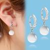 Moda japonesa y coreana dulce elegante inteligente simple fresca joyería para orejas flor de coche hebilla de oreja de ópalo femenina al por mayor