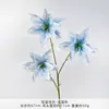 Flores Artificiales con 3 Cabezas, Arreglo de Flor de Lirio Falsa, Decoración de Flores de Seda para Bodas, Salón de Bodas, Sala de Estar, Hogar, Hotel, Sensación de Alta Gama