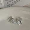 Aretes de Cristal de Cubo de Azúcar Coloridos Frescos y Versátiles, Aretes, Niche de Gama Alta Elegantes para Mujer, Exquisitos Aretes y Pendientes Modernos