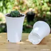 Vaso Wanxiang Engrossado Cintura Alta Redondo Preto Branco Varanda Proteção Solar Vaso para Suculentas Vaso de Flores Resina Respirável Não Deforma Facilmente