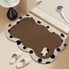 Alfombrilla de Piso para Perro Salchicha Puerta de Baño Suave Barro de Diatomeas Alfombrilla Absorbente Inodoro Baño Alfombra de Baño Antideslizante