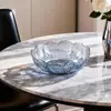 Nuevo Tazón de Frutas Transparente con Forma de Flor para Sala de Estar del Hogar Estilo Lujo Ligero Plato para Snacks y Frutas Bandeja de Almacenamiento de Plástico Directo del Fabricante