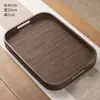 Hogar Simple Tejido de Bambú Imitación Bandeja Redonda de Almacenamiento Oficina Té de Preparación en Seco Gongfu Set de Té Accesorios Dao Bandeja de Bambú