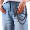 Corrente de Calça de Metal com Pingente Duplo em Forma de Cruz Nova Europeia e Americana Transfronteiriça Corrente de Cintura Dupla Versátil Acessório Unissex