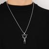 2025 nuevo collar colgante popular europeo y americano para culturista hombres musculosos cadena larga para suéter colgante de joyería