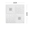 Azulejo de Pared de Espuma Texturizada CTZS Multicolor Cuadrado con Relieve Pegatina de Pared Estilo Rococó Suave de Lujo Autoadhesivo Absorbente de Sonido Anti-Impacto Para Renovación de Pared de Fondo de Dormitorio Salón 35x35cm