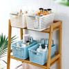 Cesta de Almacenamiento de Plástico Jardín de Niños Cesta de Almacenamiento Rectangular Caja de Almacenamiento de Snacks de Escritorio Caja de Almacenamiento Misceláneo de Cocina