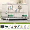 Jaula para Periquitos, Cacatúas, Agapornis, Villa de Pájaros Encriptada, Jaula de Pájaros Perla, Jaula Metálica Plegable para Coche