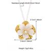 Nuevo collar de perlas de acero inoxidable con forma de flor de concha para mujer, chapado en oro, cadena de perlas de alta calidad, collar transfronterizo