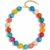 Nuevo Collar Mezclado de Cuentas de Resina Coloridas de Amazon, Gargantilla Versátil de Acrílico Popular para Fiestas Casuales para Mujeres
