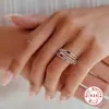Anillo de Diamante Ins de Plata de Ley S925 Anillo de Diamante Simple Joyería Venta Caliente Europea y Americana Lujo Accesible Nicho Elegante Anillo de Compromiso