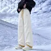 Pantalones largos casuales deportivos de tres pruebas, suaves, con diseño de bloques de color inspirado en la dopamina para exteriores, pierna curva, a la moda y modernos para otoño