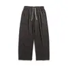 Yidao Vintage 2026 Primavera Nuevo Retro Americano Color Sólido Simple Diario Holgado Casual Versátil Cordón Pantalones Largos