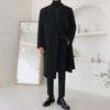 Casaco de lã MYQ masculino Estilo Britânico Estilo Coreano Tendência casaco de lã de inverno comprimento médio trench coat de nylon espesso