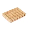 Criativo Novo Suporte Quadrado de Bambu para Sabonete Caixa de Sabonete Prateleira para Sabonete Pode Ser Impresso com Logotipo Atacado em Estoque