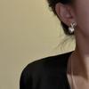 Pendientes sencillos de botón con forma de amor para mujer, combinables, apilables, modernos, personalizados, de plata S925, con pasador, estilo Ins, pendientes de nicho a la moda.