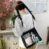 Bolsa Ita Estilo Anime Japonês, Tote Grande de Ombro Cruzado para o Dia a Dia, Bolsa Lisa para Bonecos, Bolsa para Convenção de Anime
