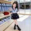 Conjunto de Verano Nuevo Estilo Academia JK para Niñas Camiseta de Manga Corta de Dibujos Animados Falda de Pastel Conjunto de Dos Piezas
