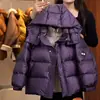 Chaqueta de Algodón con Relleno para Niños Sin Lavar 2026 Nuevo Abrigo de Algodón Grueso de Invierno Elegante Atuendo de Año Nuevo para Niños Abrigo de Algodón de Longitud Media