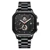 Reloj para Hombre 2026 Modelo Nuevo Multifuncional Luminoso Pulsera de Acero Cuadrado de Negocios Reloj de Cuarzo Dropshipping