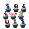 Decoración Fiesta de Cumpleaños Roblox Suministros para Fiesta de Robots Charola de Papel Vaso de Papel Mantel Caja de Dulces Banderín