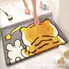 Alfombra de Imitación Cachemir con Animales Lindos de Dibujos Animados, Tapete Decorativo para Sala de Estar, Tapete Absorbente para Puerta de Baño, Tapete para Suelo de Entrada